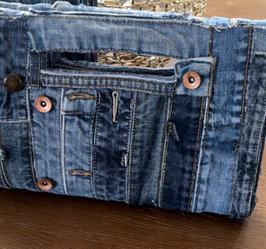 Denim Wrapped Clutch